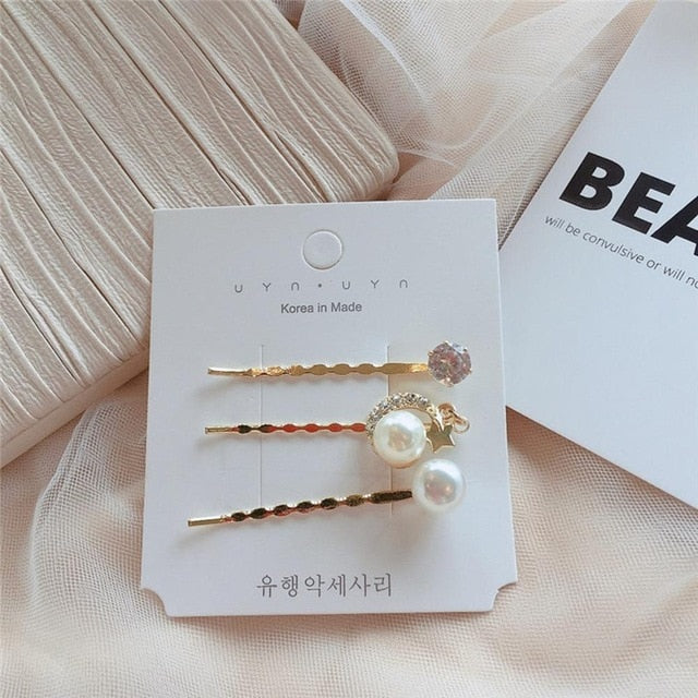 Pearls Imitation Alloy BB Girls Hair Accessories
