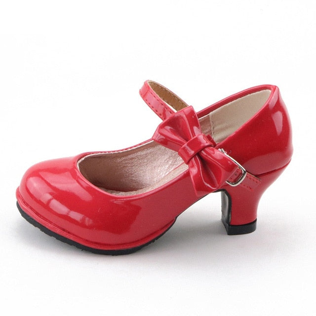Girls Autumn Bow-tie High Heels Sandals