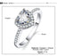 Fashion Crystal Heart Shaped Wedding Rings