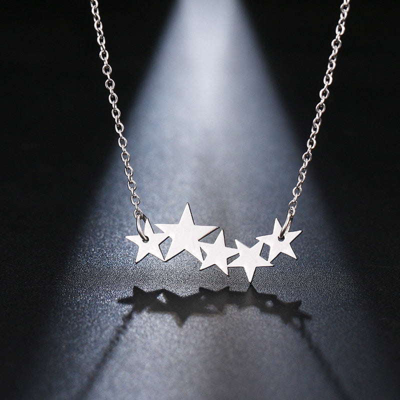 Stainless Steel Pentagram Necklace For Women