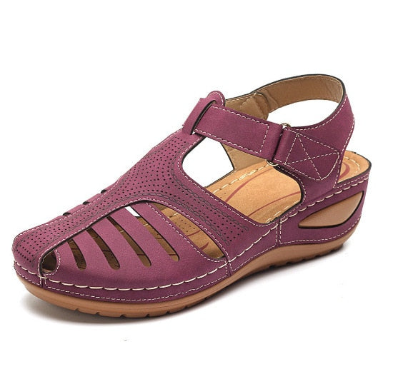 Woman Summer Leather Vintage Sandals
