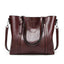 Women Oil Wax  Leather Handbags Luxury
