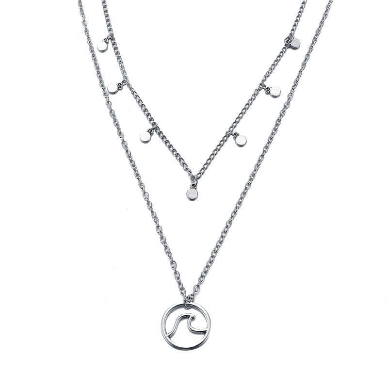 Multi-layer Crystal Moon Necklaces & Pendants For Women