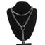 Double Layer Lock Chain Women Necklace