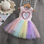 Flower Pattern Unicorn Dress for Girls