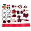 24 Pc Rope Bow Flower Hair Bands