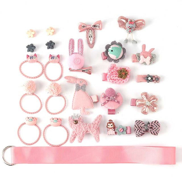 24 Pc Rope Bow Flower Hair Bands