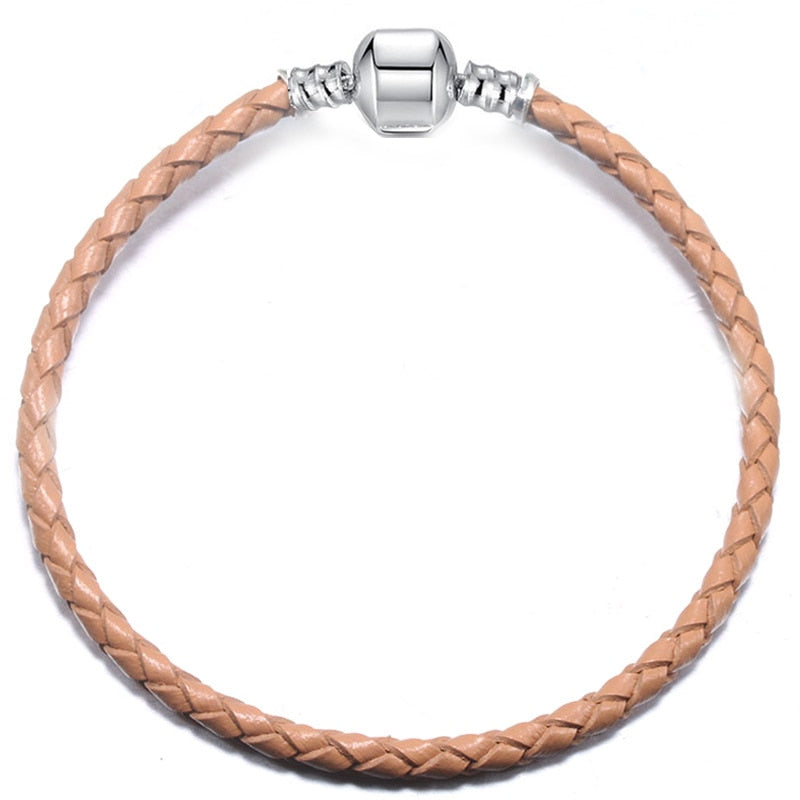 High Quality 9 Colors Leather Chain Charm Bracelets