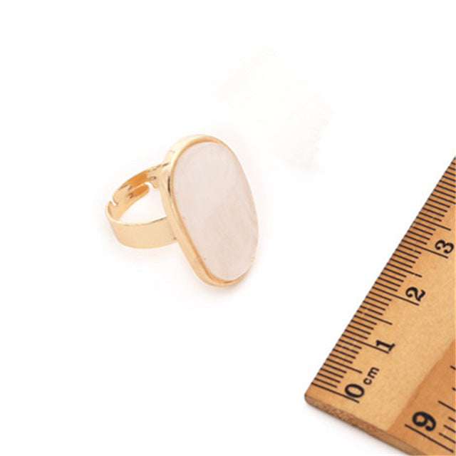 Fashion Woman Adjustable Oval Acrylic  Ring