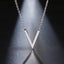 Stainless Steel Simple V Pendant Necklace