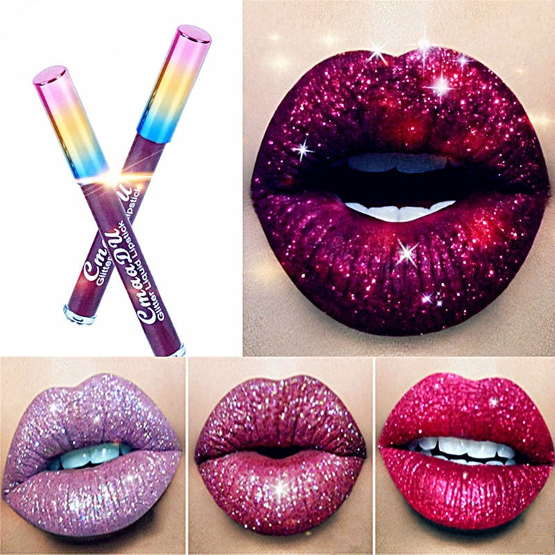 Glitter Lips Make Up Liquid Lipstick