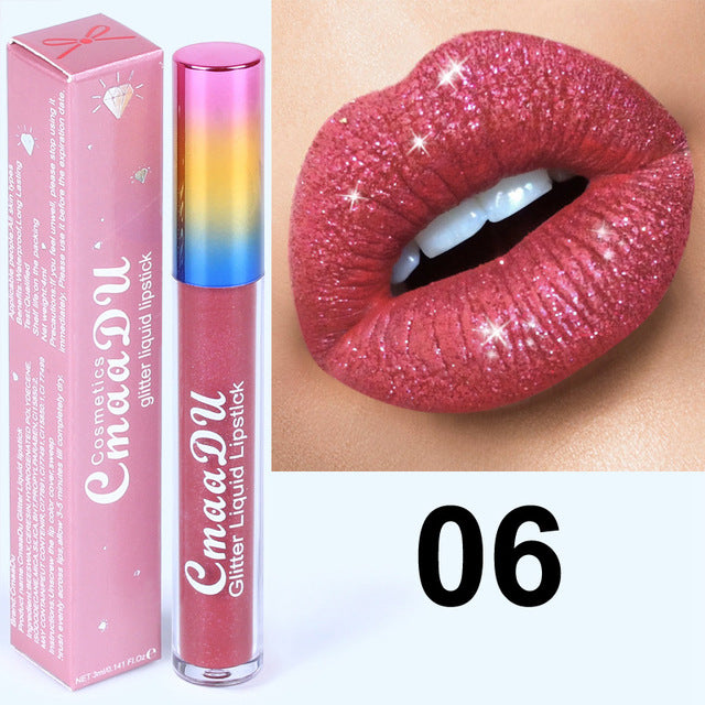 Glitter Lips Make Up Liquid Lipstick