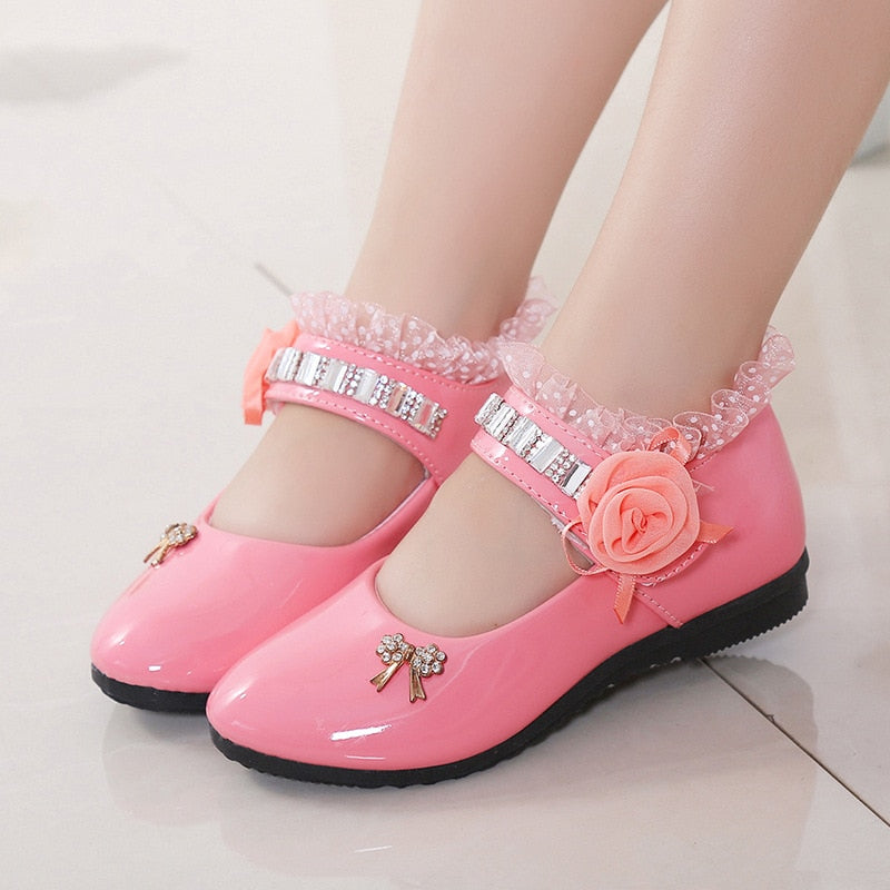 Children Elegant Princess PU Leather Sandals
